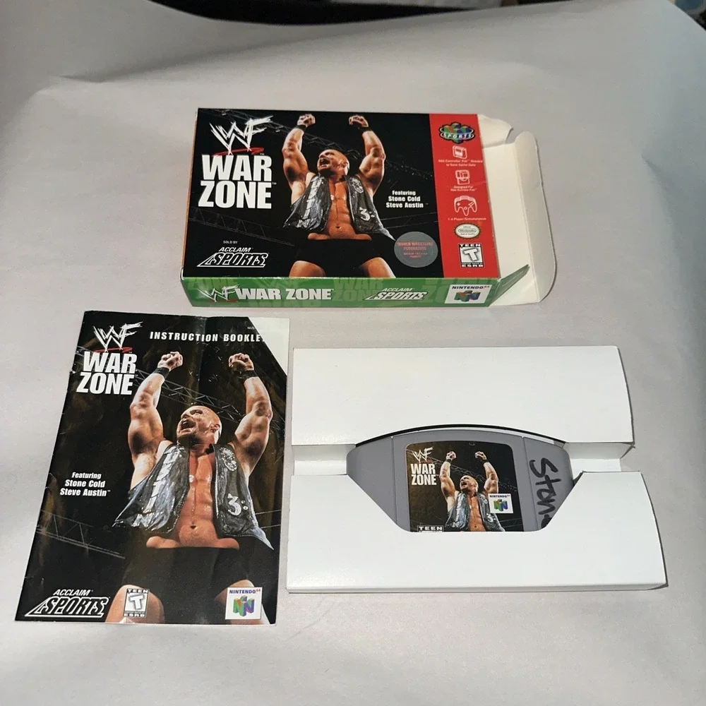 WWF War Zone (N64 Nintendo 64 1998) Complete in Box CIB Wrestling Game Vintage
